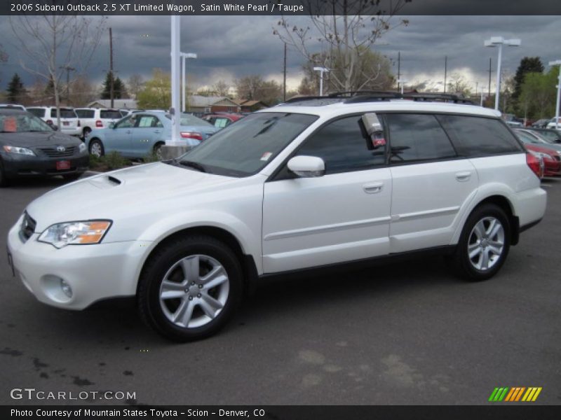 Satin White Pearl / Taupe 2006 Subaru Outback 2.5 XT Limited Wagon