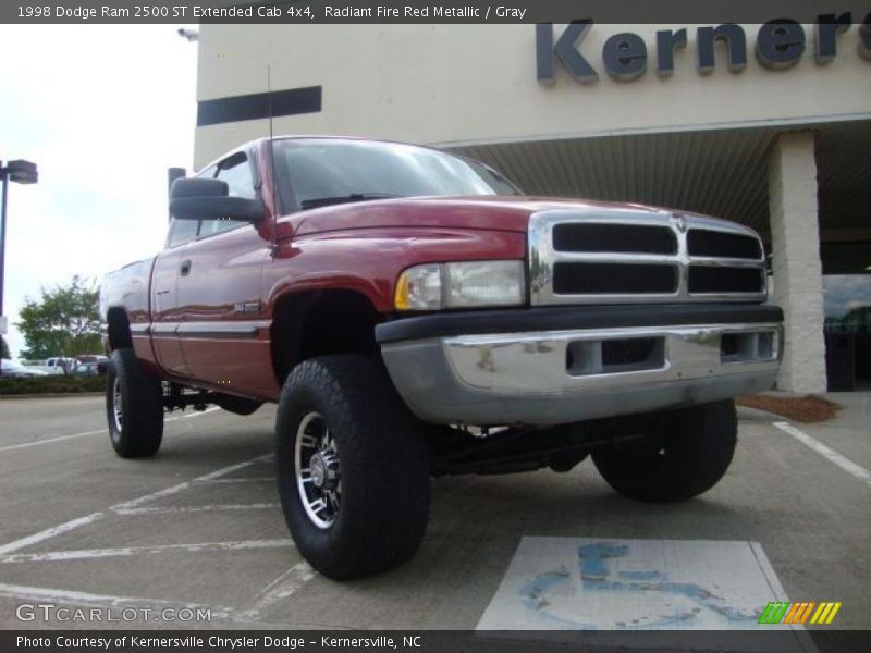 Radiant Fire Red Metallic / Gray 1998 Dodge Ram 2500 ST Extended Cab 4x4