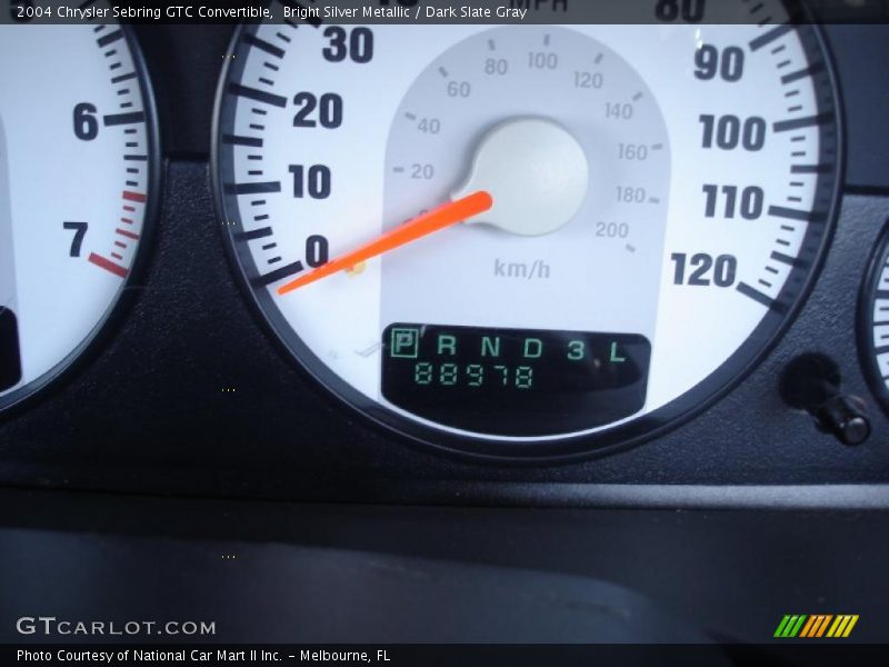 Bright Silver Metallic / Dark Slate Gray 2004 Chrysler Sebring GTC Convertible
