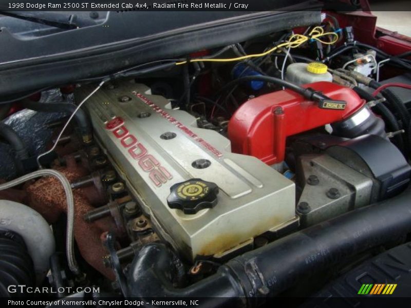 Radiant Fire Red Metallic / Gray 1998 Dodge Ram 2500 ST Extended Cab 4x4