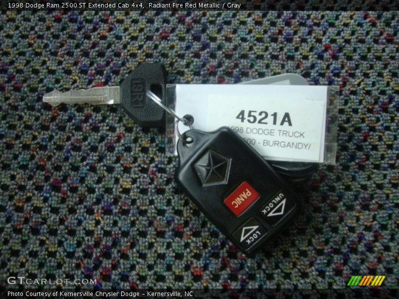 Radiant Fire Red Metallic / Gray 1998 Dodge Ram 2500 ST Extended Cab 4x4