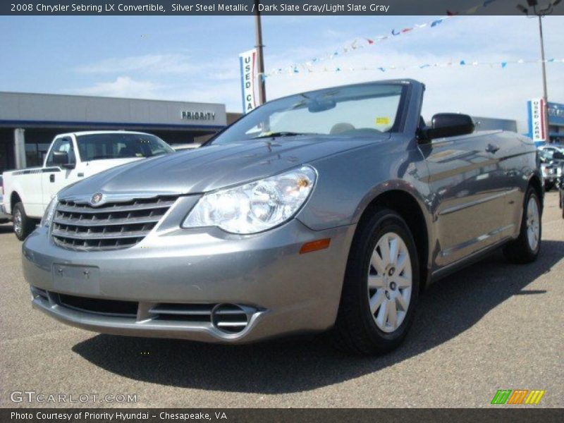 Silver Steel Metallic / Dark Slate Gray/Light Slate Gray 2008 Chrysler Sebring LX Convertible