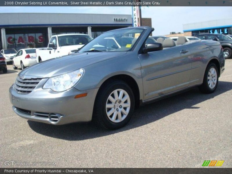 Silver Steel Metallic / Dark Slate Gray/Light Slate Gray 2008 Chrysler Sebring LX Convertible