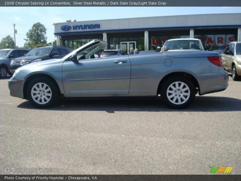 Silver Steel Metallic / Dark Slate Gray/Light Slate Gray 2008 Chrysler Sebring LX Convertible