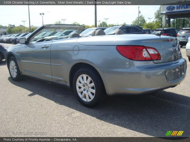 Silver Steel Metallic / Dark Slate Gray/Light Slate Gray 2008 Chrysler Sebring LX Convertible