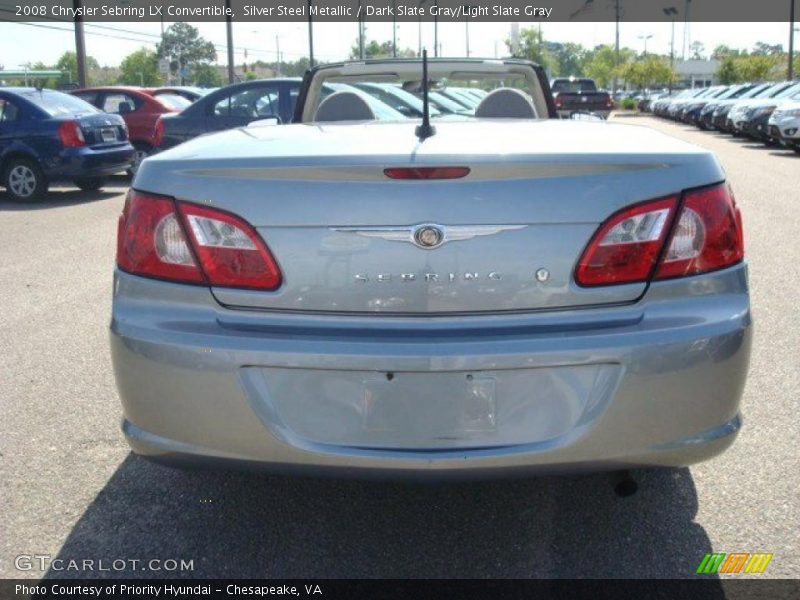Silver Steel Metallic / Dark Slate Gray/Light Slate Gray 2008 Chrysler Sebring LX Convertible