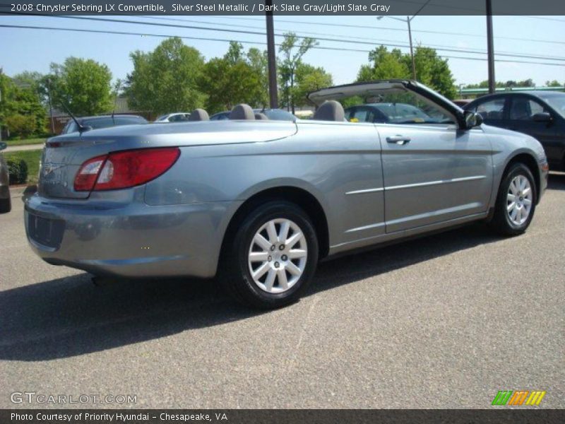 Silver Steel Metallic / Dark Slate Gray/Light Slate Gray 2008 Chrysler Sebring LX Convertible