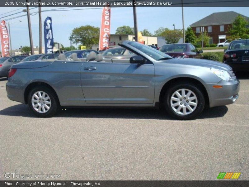 Silver Steel Metallic / Dark Slate Gray/Light Slate Gray 2008 Chrysler Sebring LX Convertible