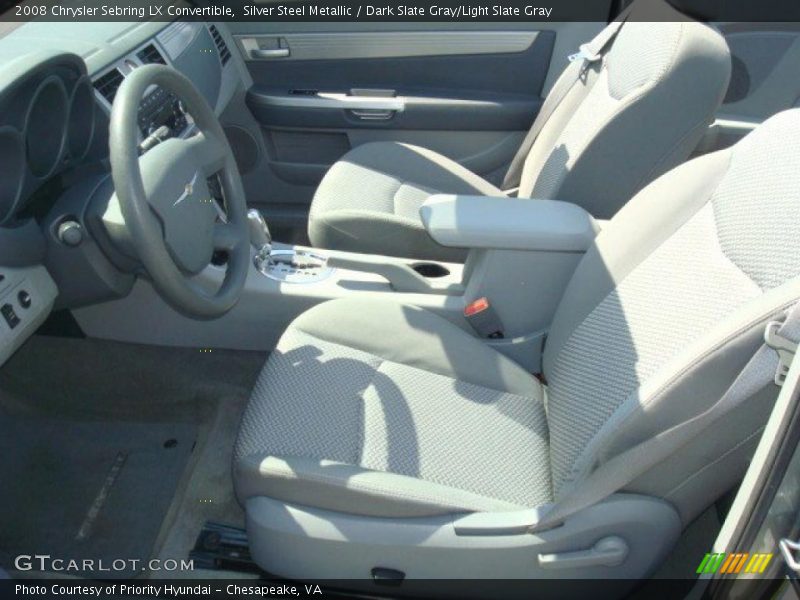 Silver Steel Metallic / Dark Slate Gray/Light Slate Gray 2008 Chrysler Sebring LX Convertible