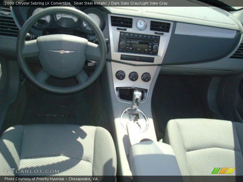 Silver Steel Metallic / Dark Slate Gray/Light Slate Gray 2008 Chrysler Sebring LX Convertible