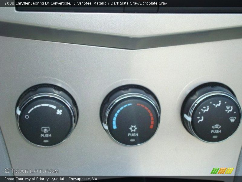 Silver Steel Metallic / Dark Slate Gray/Light Slate Gray 2008 Chrysler Sebring LX Convertible