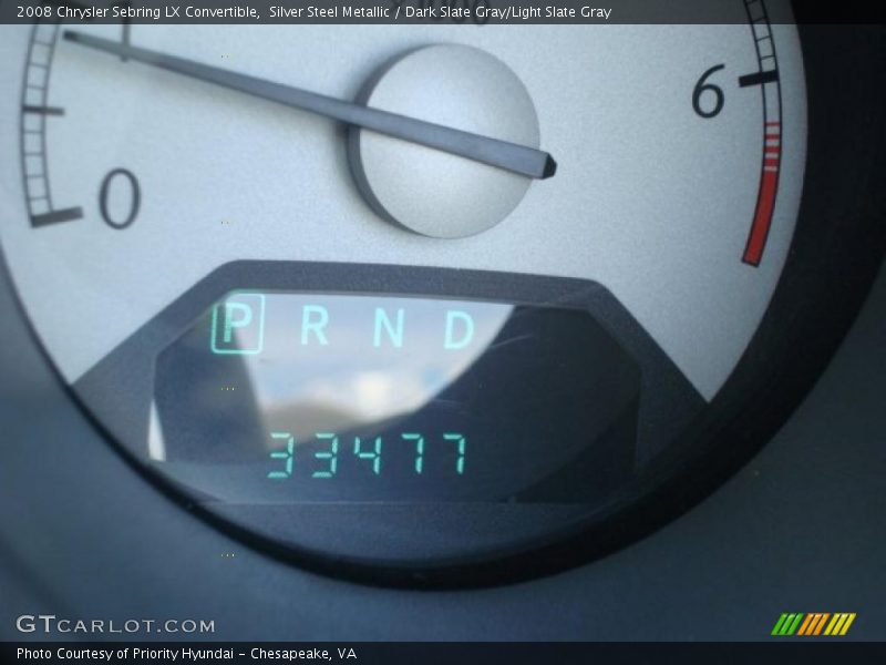 Silver Steel Metallic / Dark Slate Gray/Light Slate Gray 2008 Chrysler Sebring LX Convertible