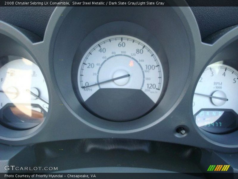 Silver Steel Metallic / Dark Slate Gray/Light Slate Gray 2008 Chrysler Sebring LX Convertible