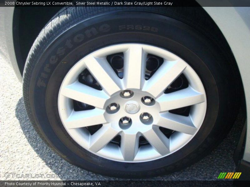 Silver Steel Metallic / Dark Slate Gray/Light Slate Gray 2008 Chrysler Sebring LX Convertible