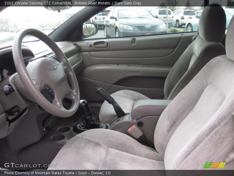 Brilliant Silver Metallic / Dark Slate Gray 2002 Chrysler Sebring GTC Convertible