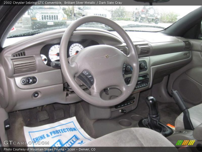 Brilliant Silver Metallic / Dark Slate Gray 2002 Chrysler Sebring GTC Convertible