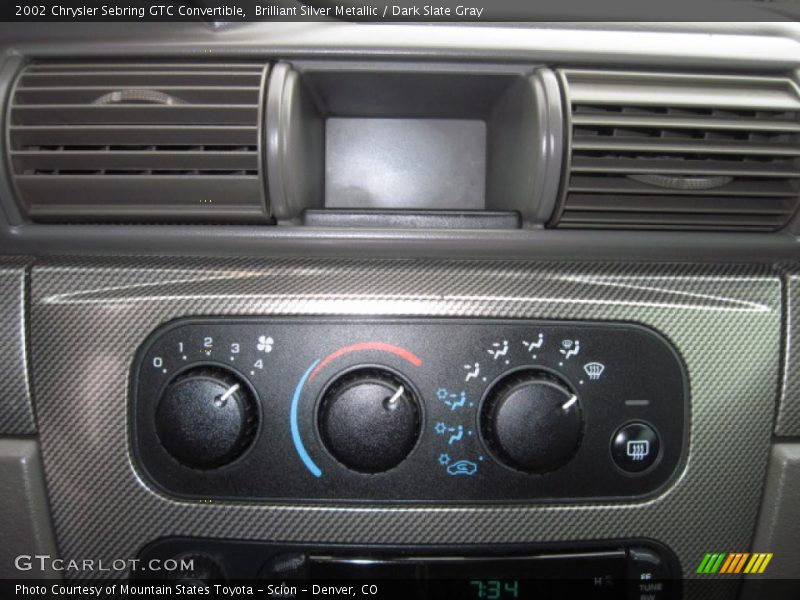 Brilliant Silver Metallic / Dark Slate Gray 2002 Chrysler Sebring GTC Convertible