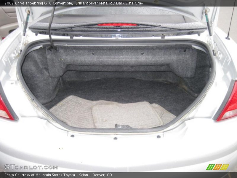 Brilliant Silver Metallic / Dark Slate Gray 2002 Chrysler Sebring GTC Convertible
