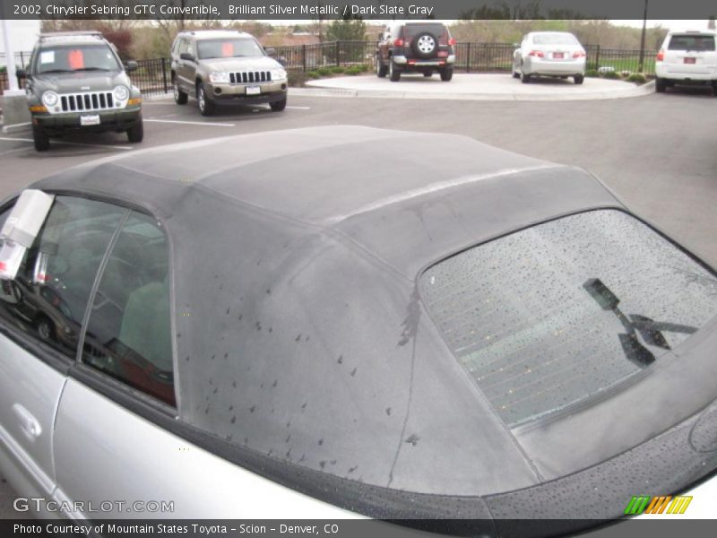 Brilliant Silver Metallic / Dark Slate Gray 2002 Chrysler Sebring GTC Convertible