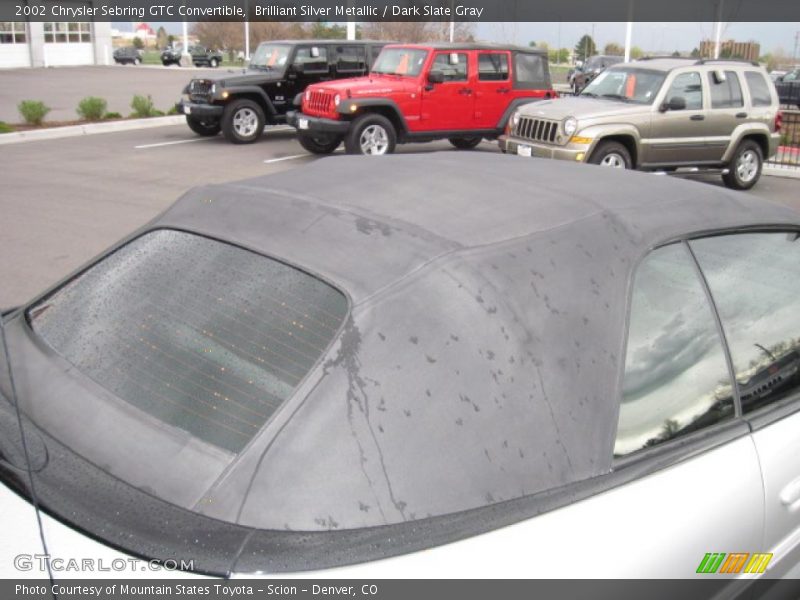 Brilliant Silver Metallic / Dark Slate Gray 2002 Chrysler Sebring GTC Convertible