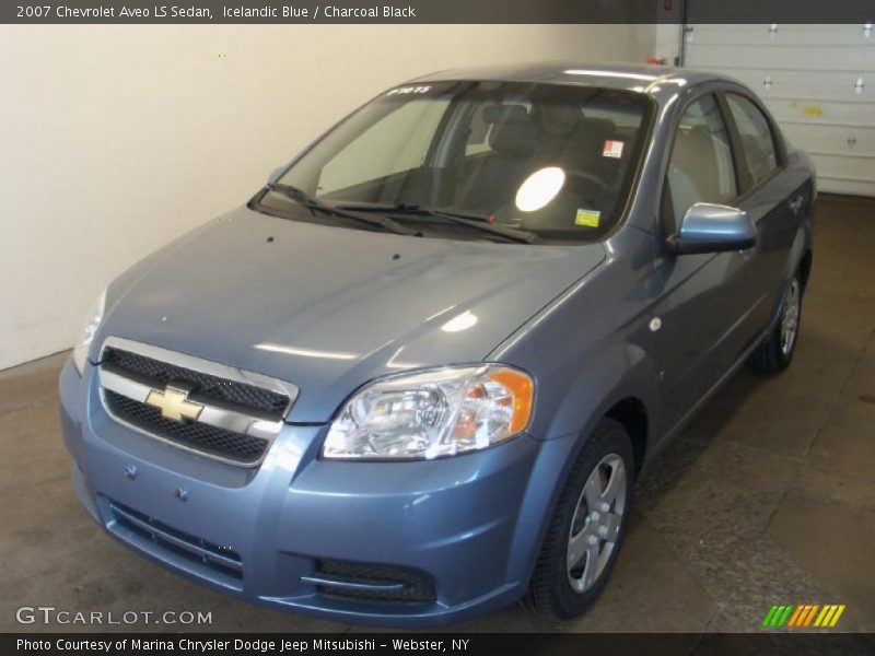 Icelandic Blue / Charcoal Black 2007 Chevrolet Aveo LS Sedan