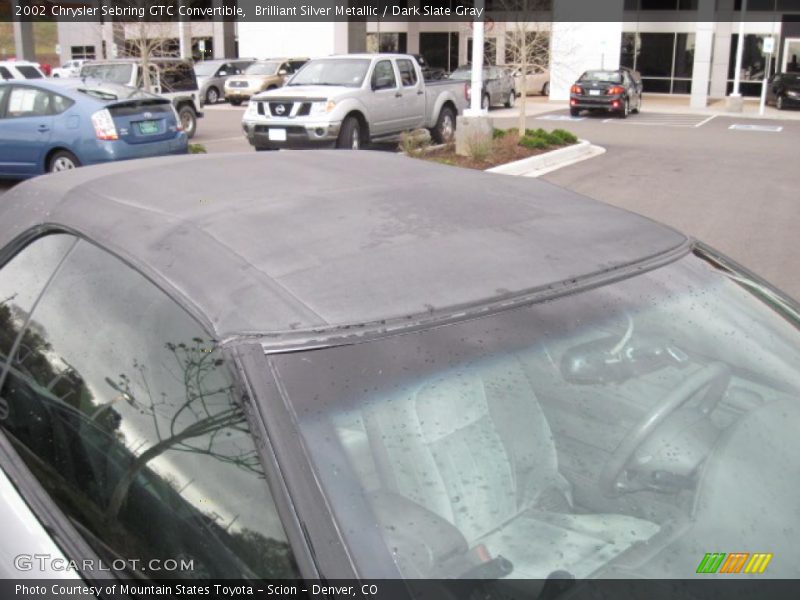 Brilliant Silver Metallic / Dark Slate Gray 2002 Chrysler Sebring GTC Convertible