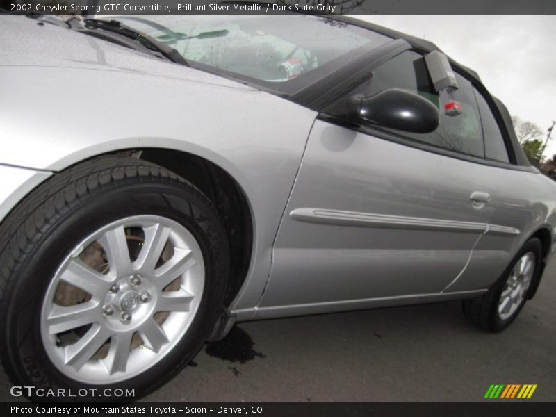 Brilliant Silver Metallic / Dark Slate Gray 2002 Chrysler Sebring GTC Convertible