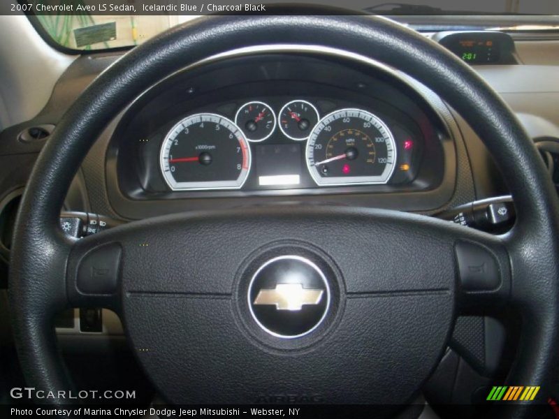 Icelandic Blue / Charcoal Black 2007 Chevrolet Aveo LS Sedan