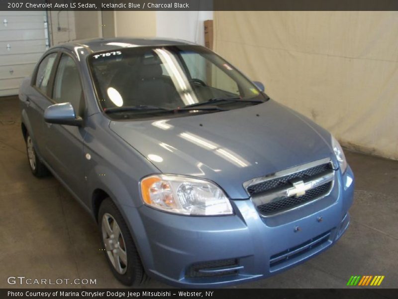 Icelandic Blue / Charcoal Black 2007 Chevrolet Aveo LS Sedan