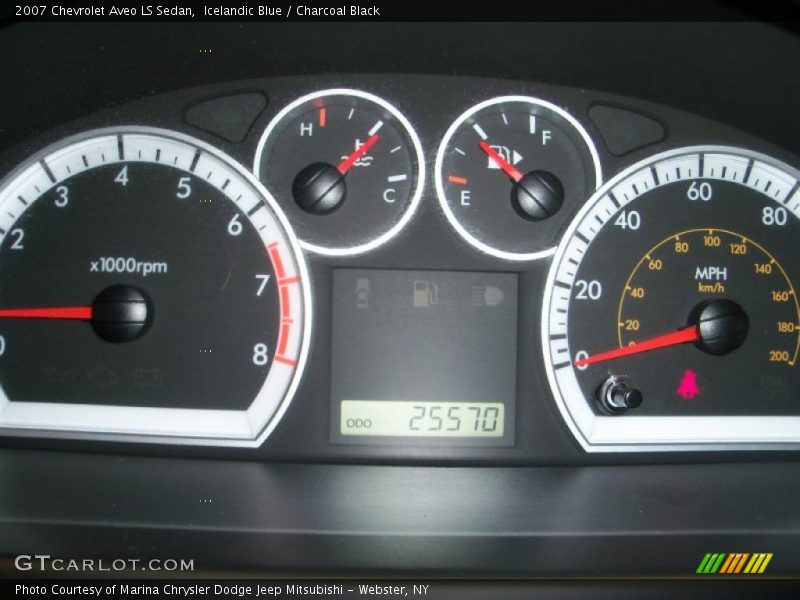 Icelandic Blue / Charcoal Black 2007 Chevrolet Aveo LS Sedan