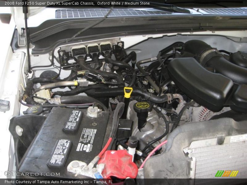 Oxford White / Medium Stone 2008 Ford F250 Super Duty XL SuperCab Chassis