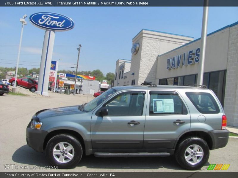 Titanium Green Metallic / Medium/Dark Pebble Beige 2005 Ford Escape XLS 4WD