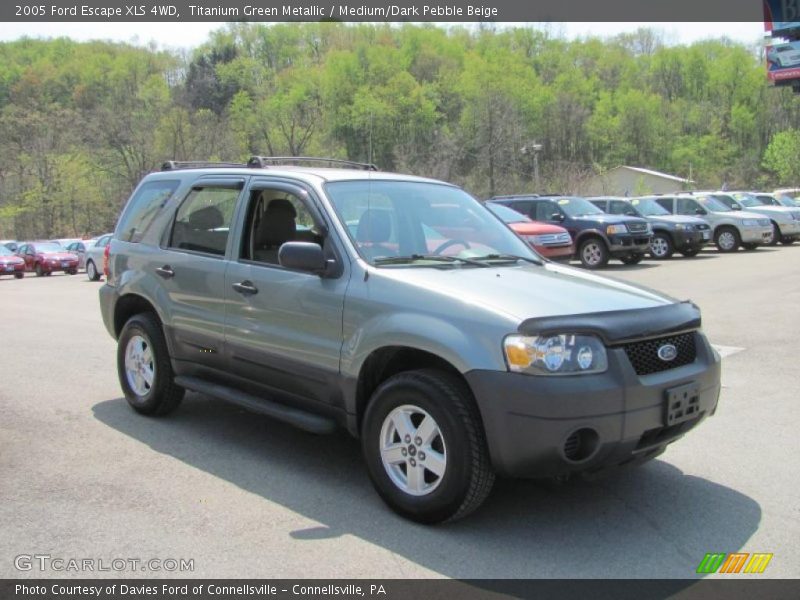 Titanium Green Metallic / Medium/Dark Pebble Beige 2005 Ford Escape XLS 4WD
