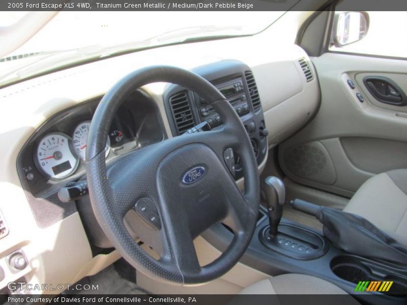 Titanium Green Metallic / Medium/Dark Pebble Beige 2005 Ford Escape XLS 4WD
