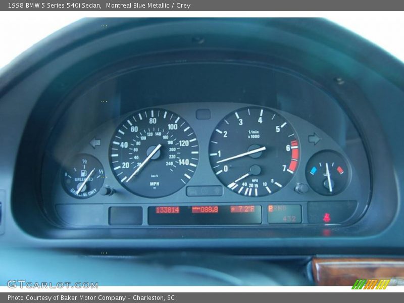 Montreal Blue Metallic / Grey 1998 BMW 5 Series 540i Sedan