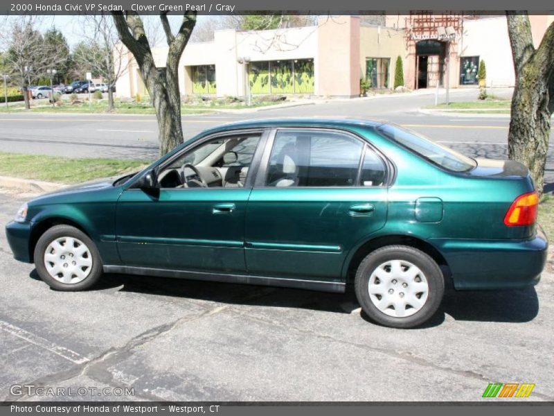 Clover Green Pearl / Gray 2000 Honda Civic VP Sedan