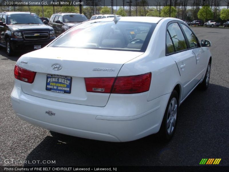 Pearl White / Camel 2010 Hyundai Sonata GLS