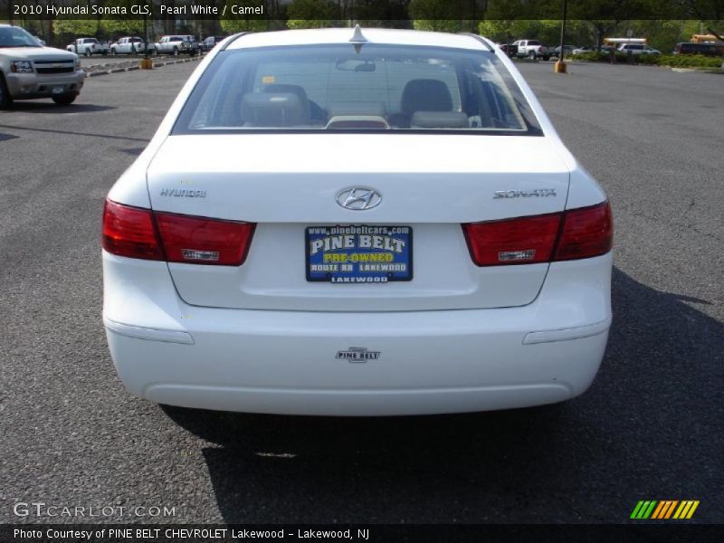 Pearl White / Camel 2010 Hyundai Sonata GLS