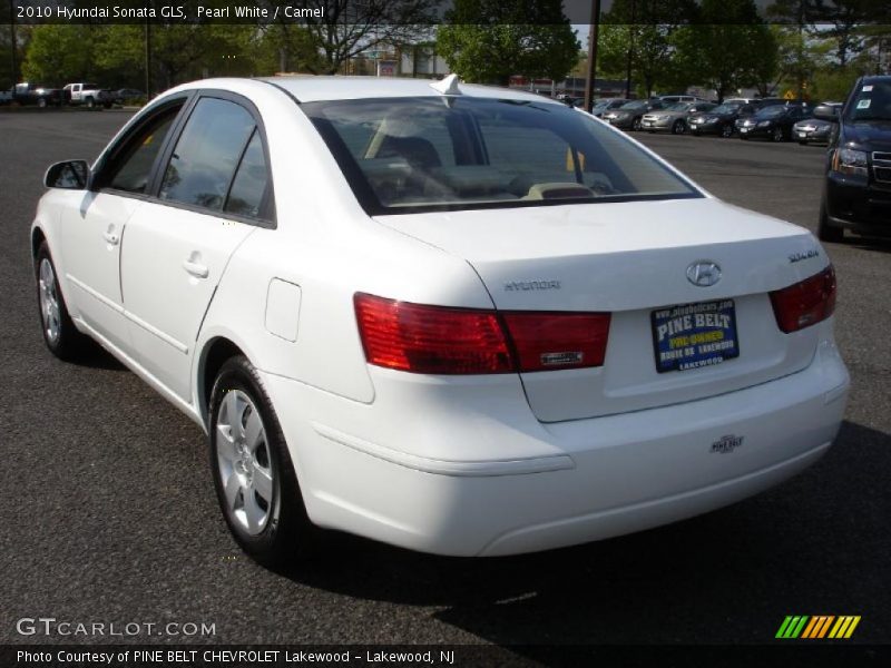 Pearl White / Camel 2010 Hyundai Sonata GLS