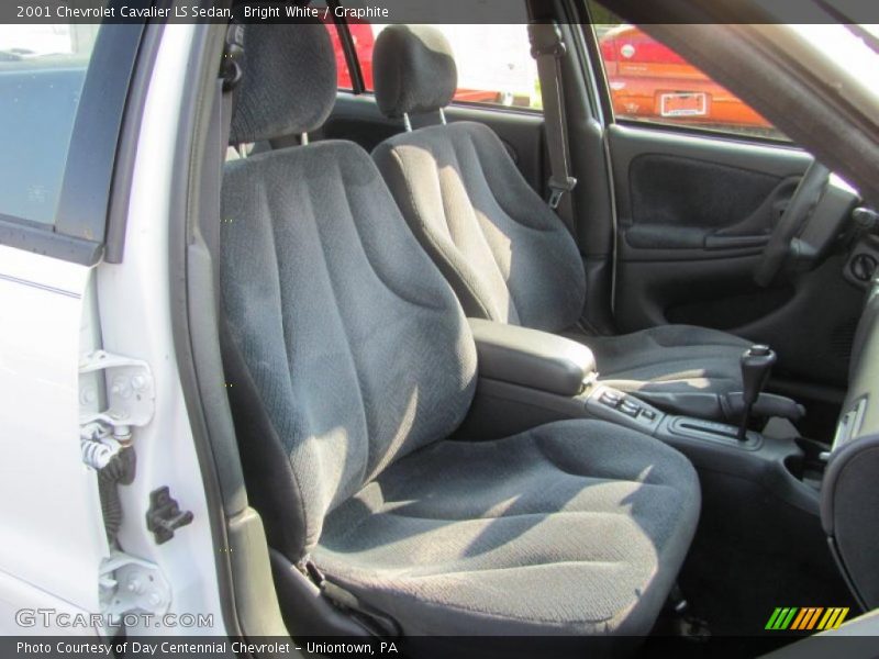 Bright White / Graphite 2001 Chevrolet Cavalier LS Sedan