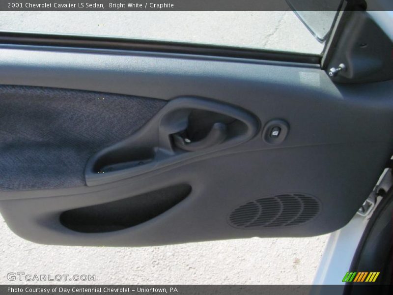 Bright White / Graphite 2001 Chevrolet Cavalier LS Sedan