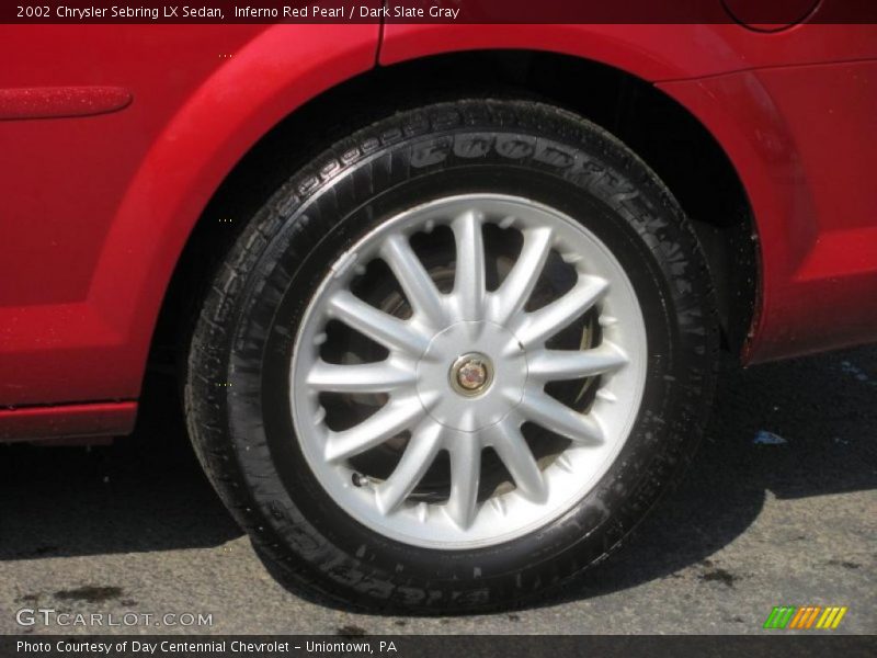 Inferno Red Pearl / Dark Slate Gray 2002 Chrysler Sebring LX Sedan