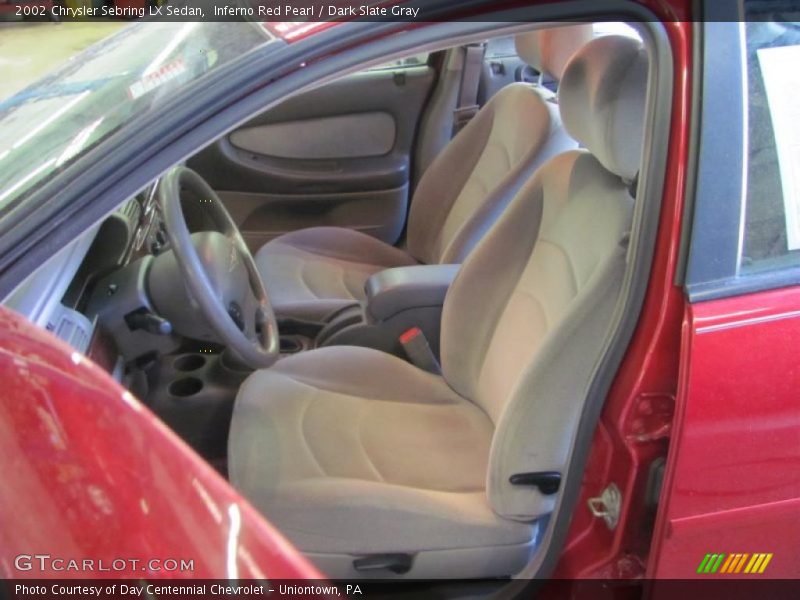 Inferno Red Pearl / Dark Slate Gray 2002 Chrysler Sebring LX Sedan
