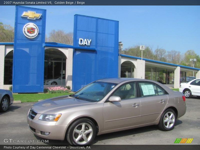Golden Beige / Beige 2007 Hyundai Sonata Limited V6