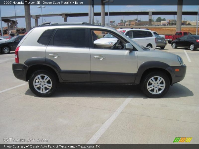 Desert Sage Metallic / Beige 2007 Hyundai Tucson SE