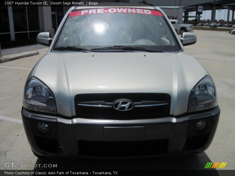 Desert Sage Metallic / Beige 2007 Hyundai Tucson SE