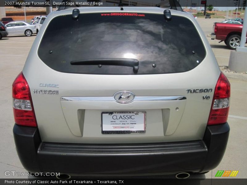 Desert Sage Metallic / Beige 2007 Hyundai Tucson SE