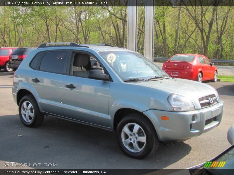 Alpine Frost Blue Metallic / Beige 2007 Hyundai Tucson GLS