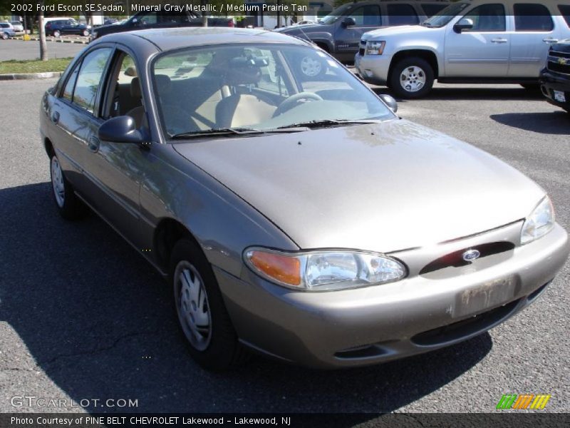 Mineral Gray Metallic / Medium Prairie Tan 2002 Ford Escort SE Sedan