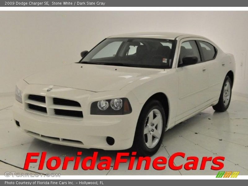 Stone White / Dark Slate Gray 2009 Dodge Charger SE